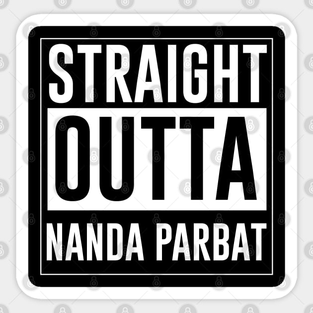 Straight outta Nanda Parbat Sticker by Heroified